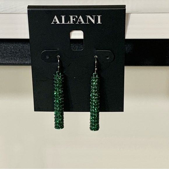 NWT Alfani hermatite tone colored pave linear drop earrings Masq collection 💍💎 - Picture 13 of 14